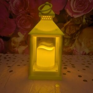 Yellow Lantern Candle Holder